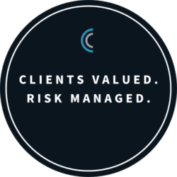 Clients Valued and Risk Managed Logo